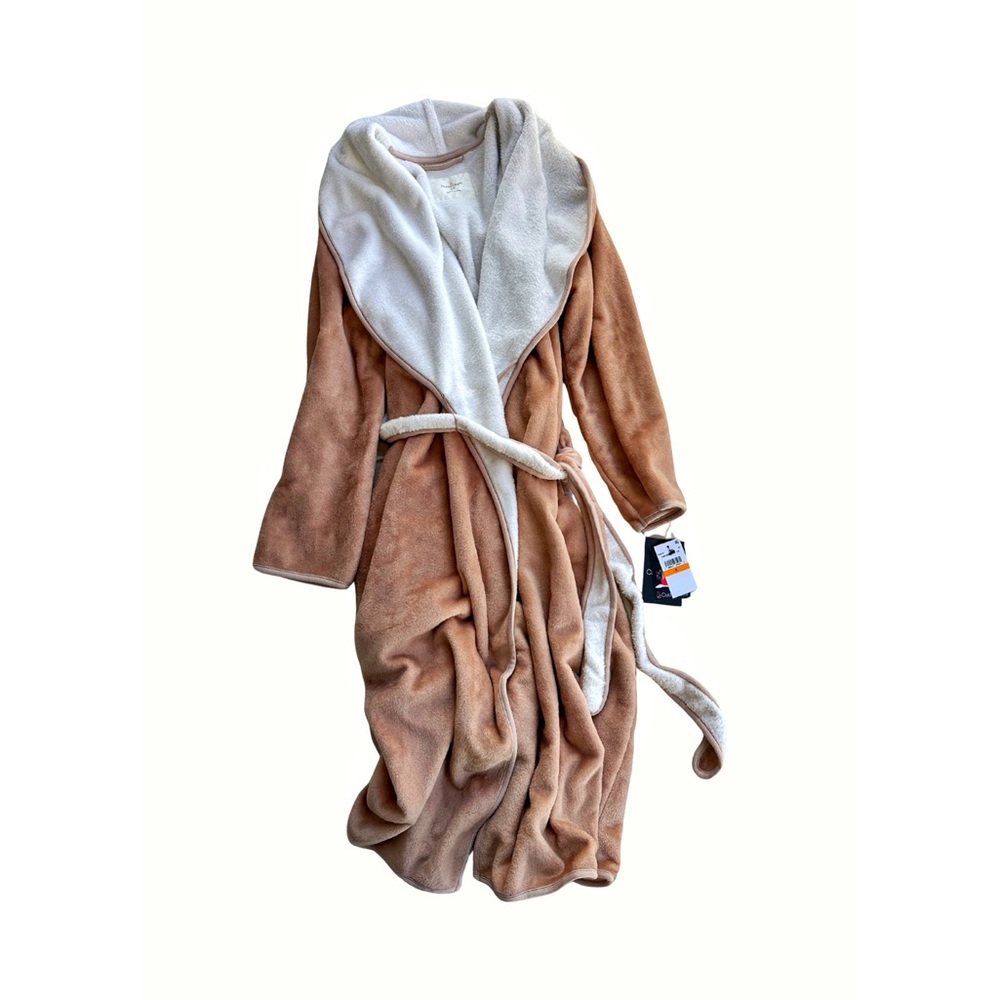 Cuddl Duds Plush Chenille Wrap Robe 🤎 Mocha | Size S | NWT
